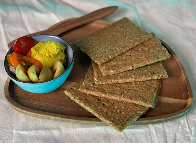 Hemp & Turmeric Paleo Crackers