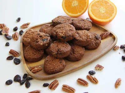 Cranberry, Pecan and Orange Cookie Bites